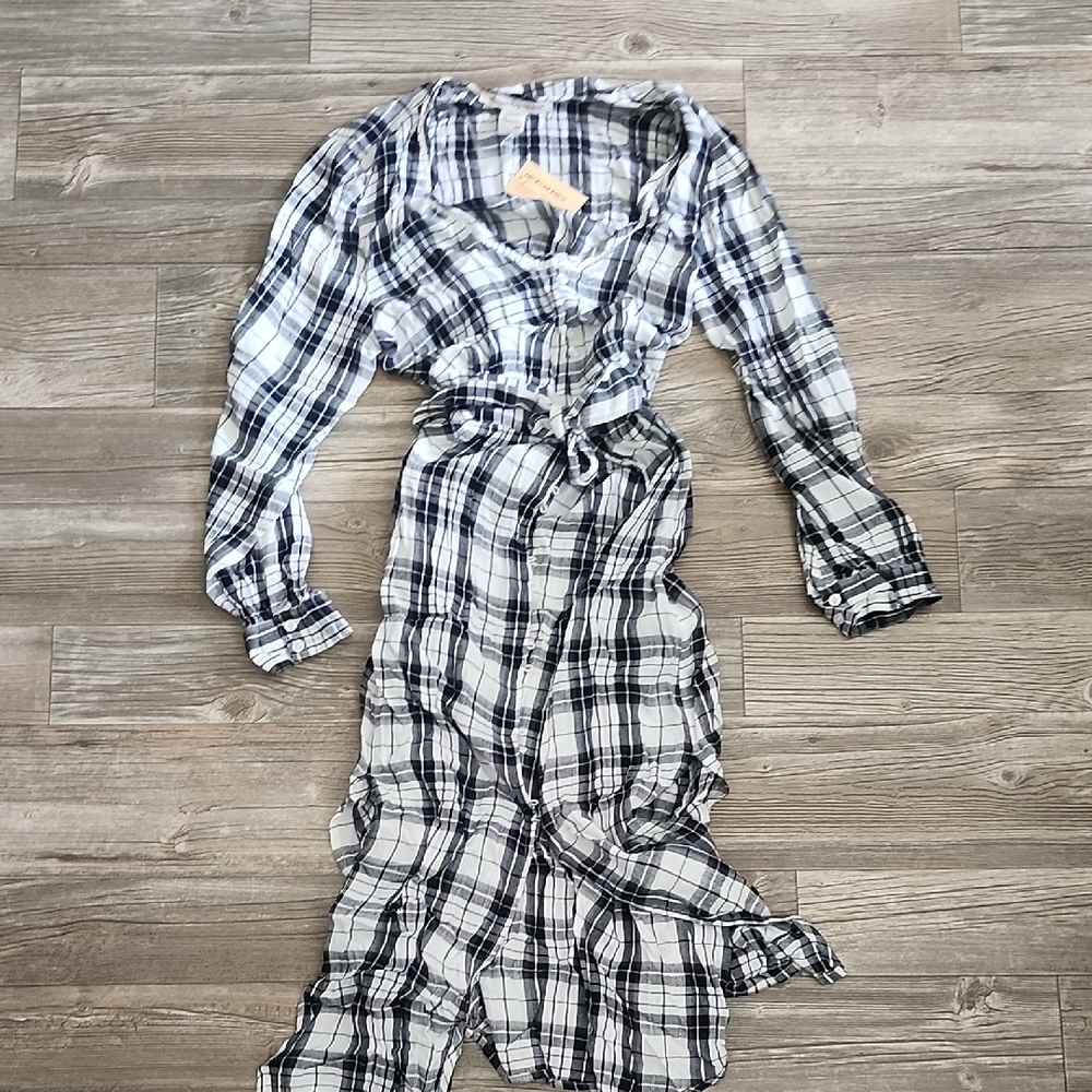 American Rag Black and White Plaid Dress